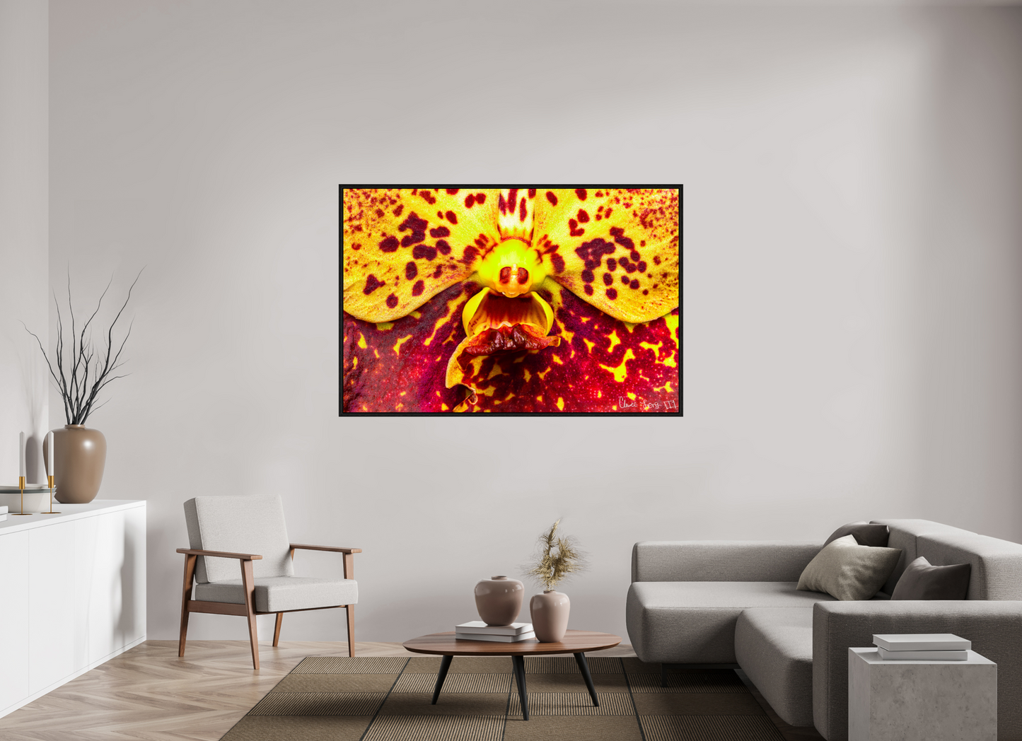 66 x 44″, Floater Frame Black Oak The Flying Thing