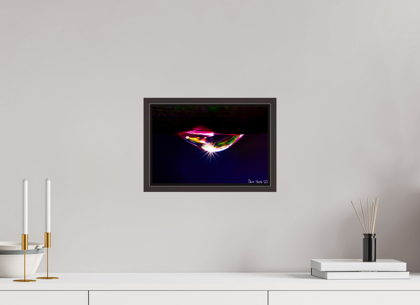 12 x 8″, Floater Frame Alder Brown Twinkle of Light