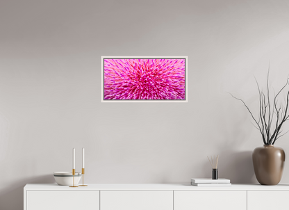 24 x 12″, Floater Frame Maple White Thistle Sea