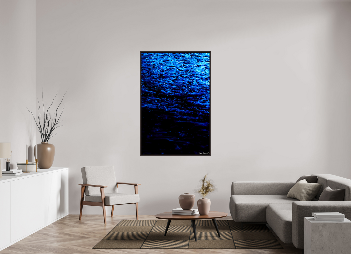 40 x 60″, Floater Frame Alder Brown Submergence