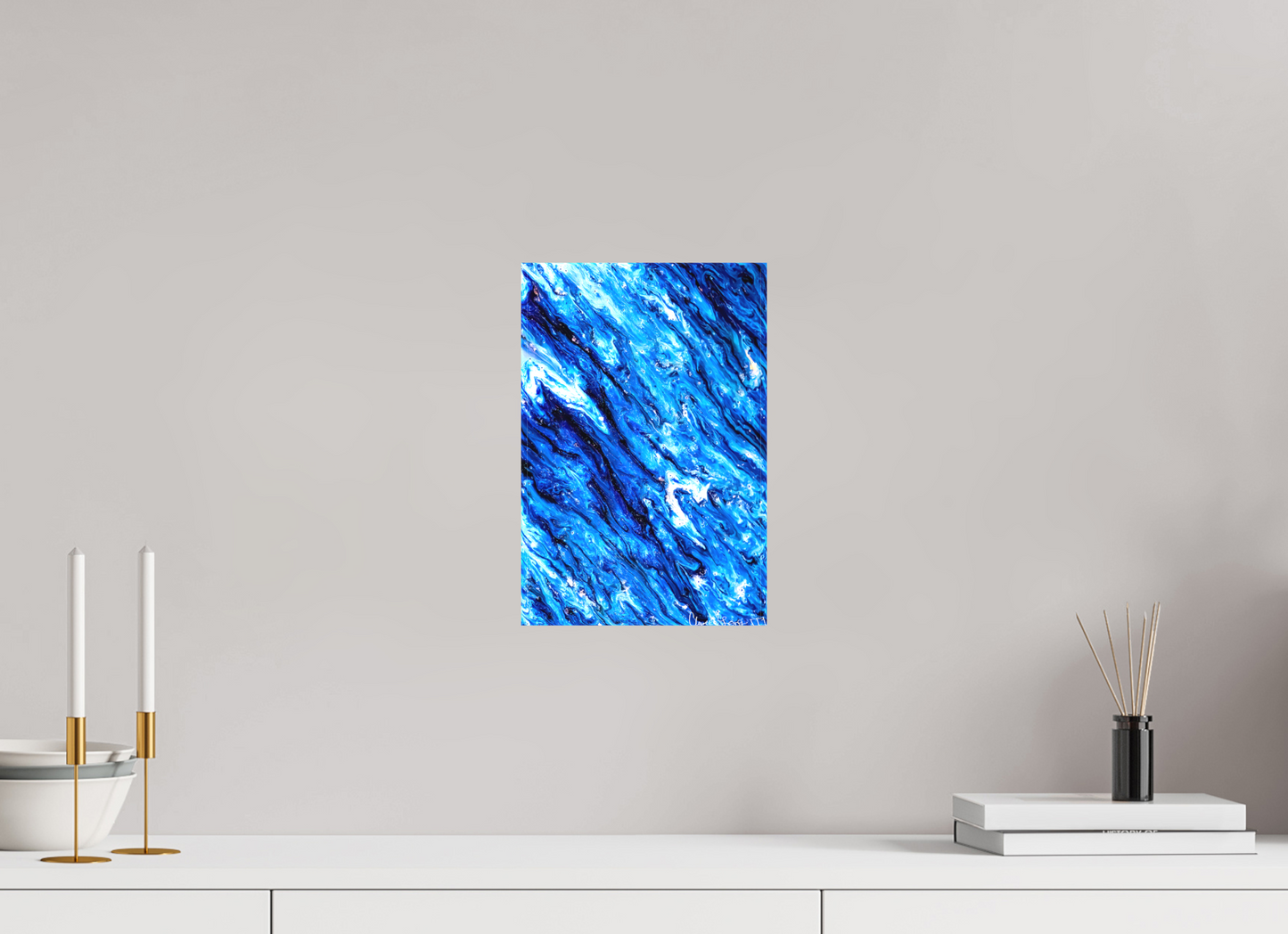 8 x 12″, Matte Canvas Tilted Waves