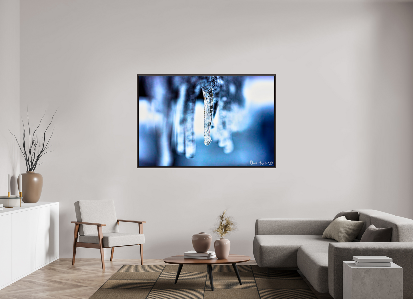 66 x 44″, Floater Frame Alder Brown Sickle of Boreas