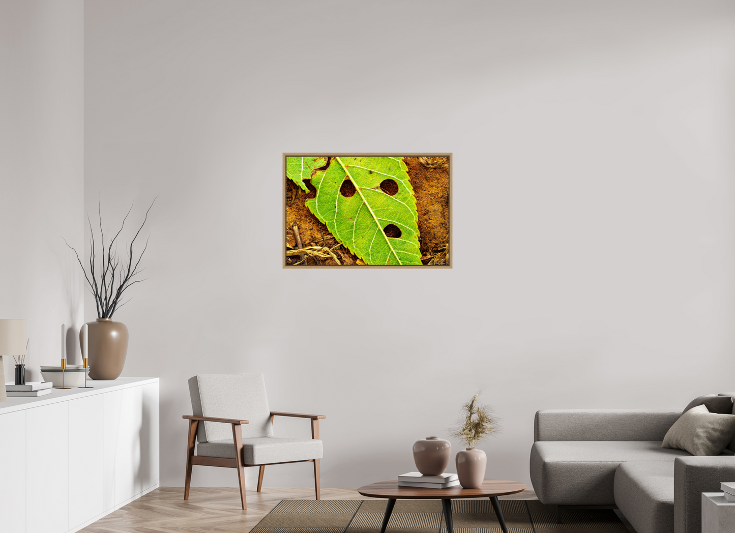36 x 24″, Floater Frame Natural Oak Flabbergasted