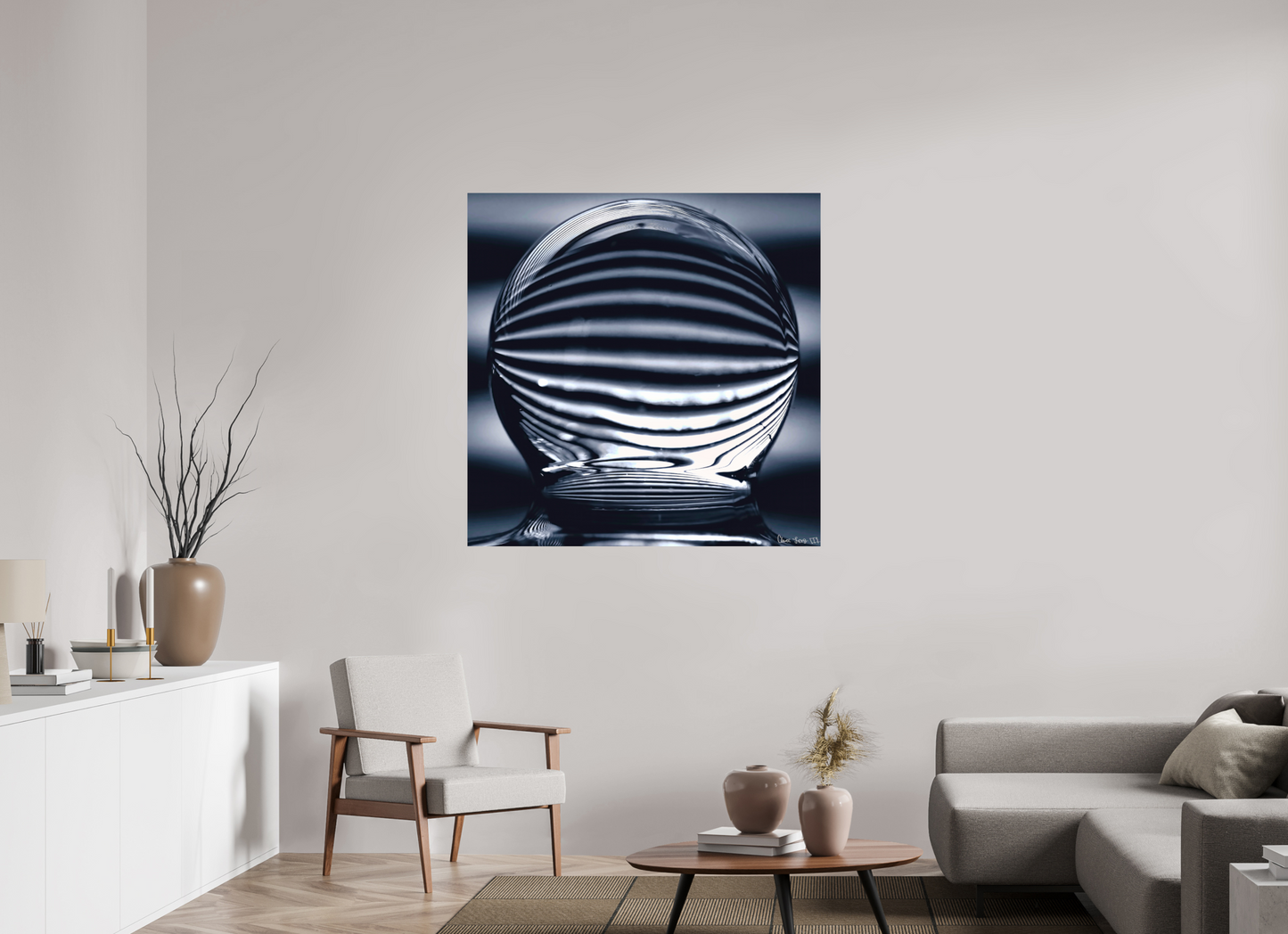 45 x 45″, Acrylic Orb of Light