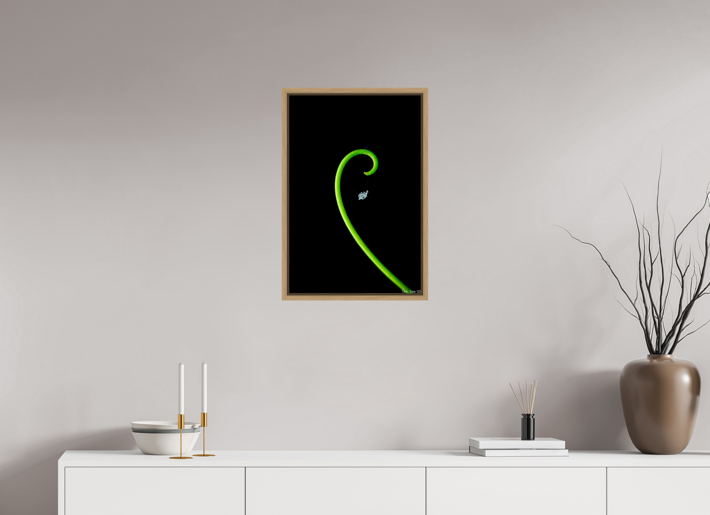 16 x 24″, Floater Frame Natural Oak Golden Ratio