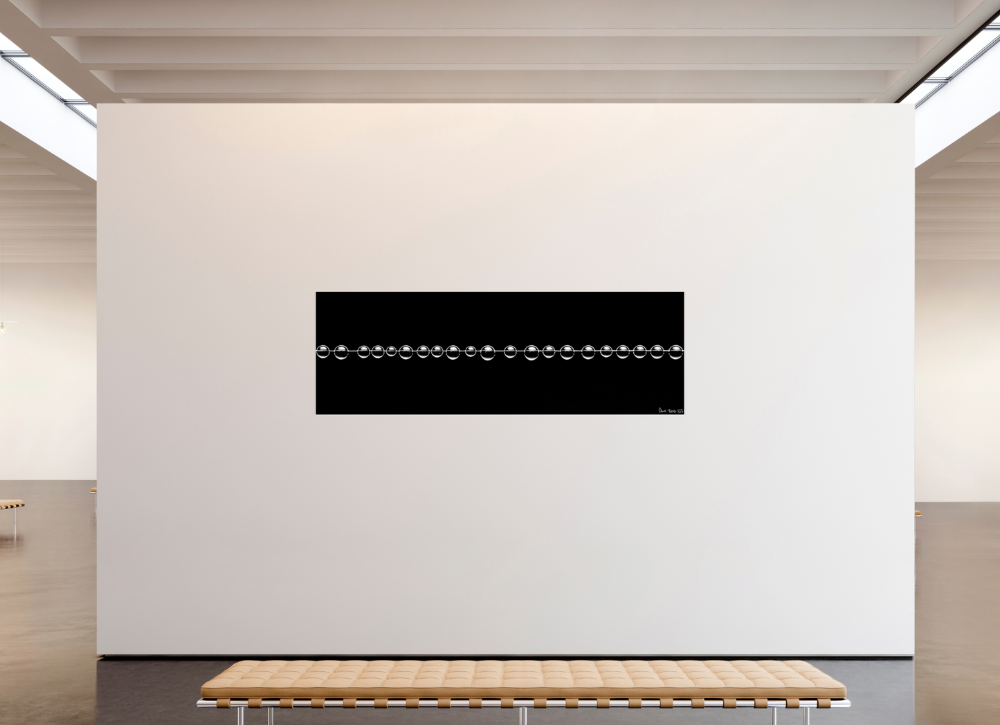 93 x 31″, Glossy Metal Orbed Symmetry