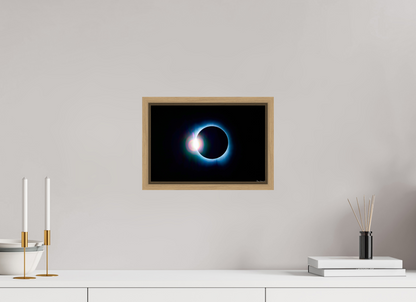 12 x 8″, Floater Frame Natural Oak Terra, Luna, and Sol