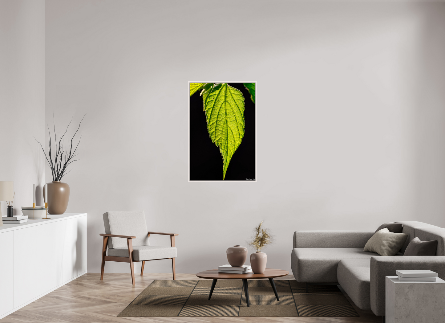 30 x 45″, Floater Frame Maple White Eternal Glow