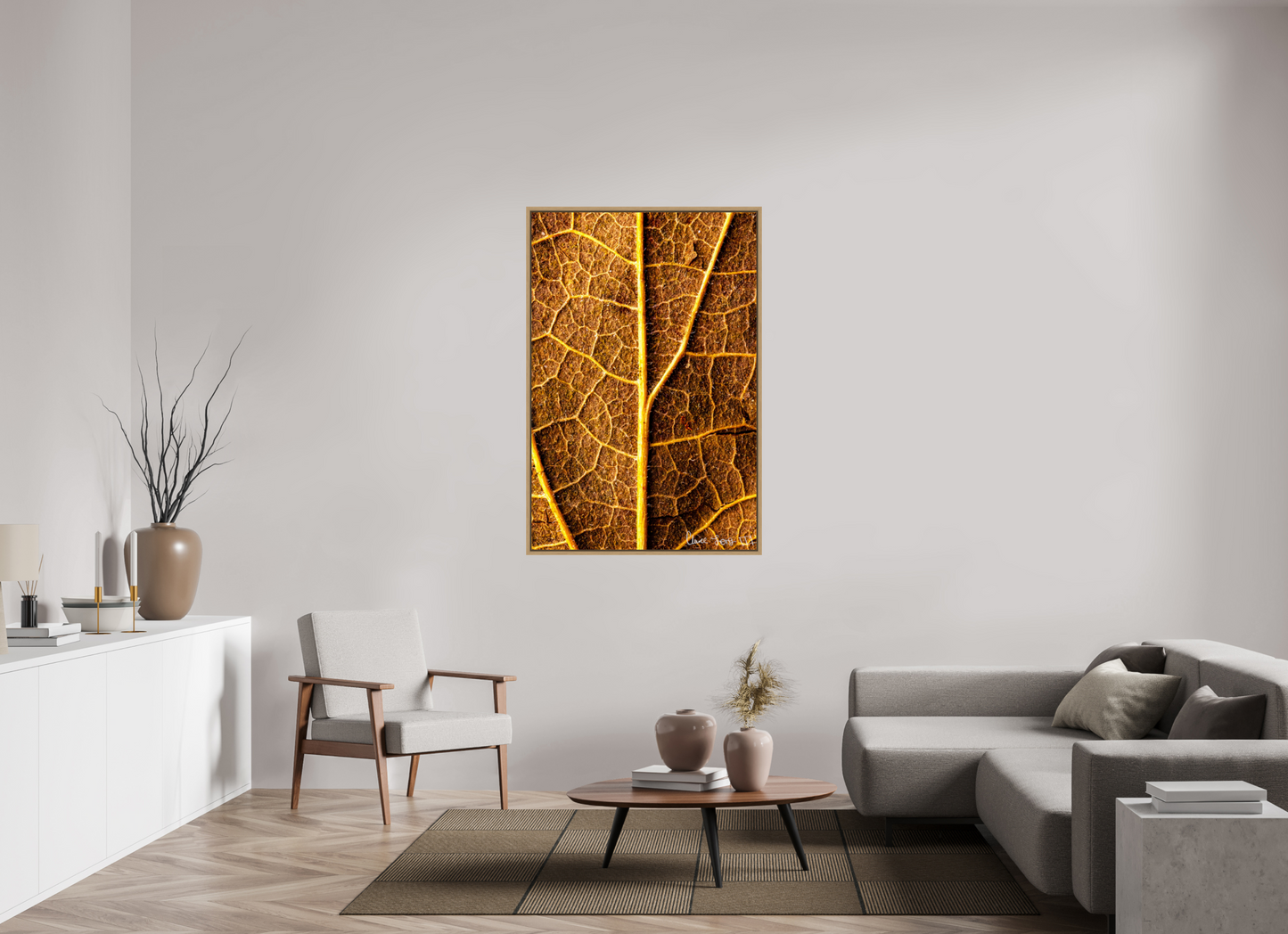 36 x 54″, Floater Frame Natural Oak Roads to Riches