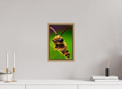 8 x 12″, Floater Frame Natural Oak The Cutest Bee