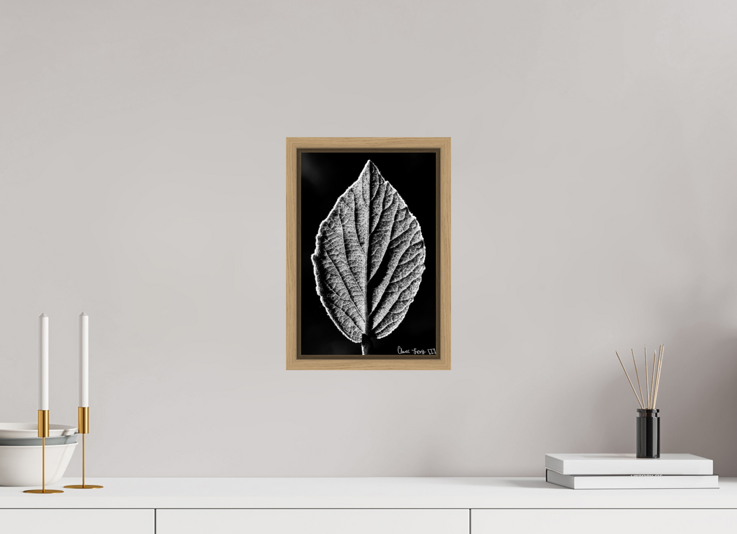 8 x 12″, Floater Frame Natural Oak Eclipse