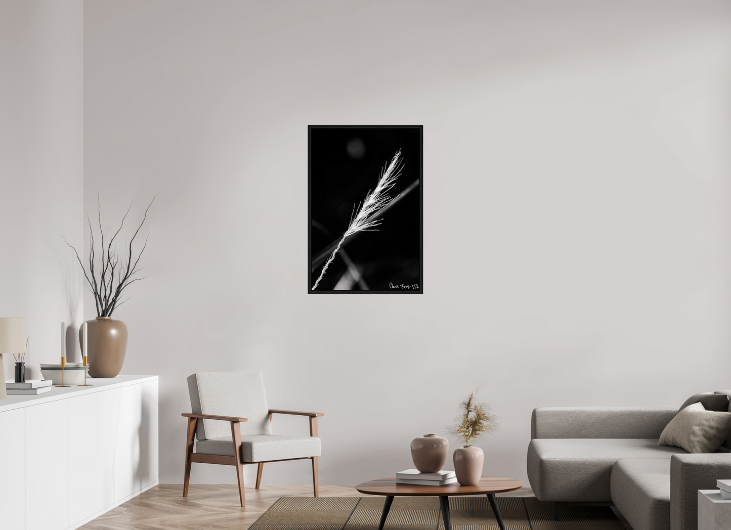24 x 36″, Floater Frame Black Oak Frayed