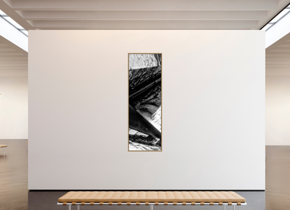 28 x 84″, Floater Frame Natural Oak Plentiful Polygons