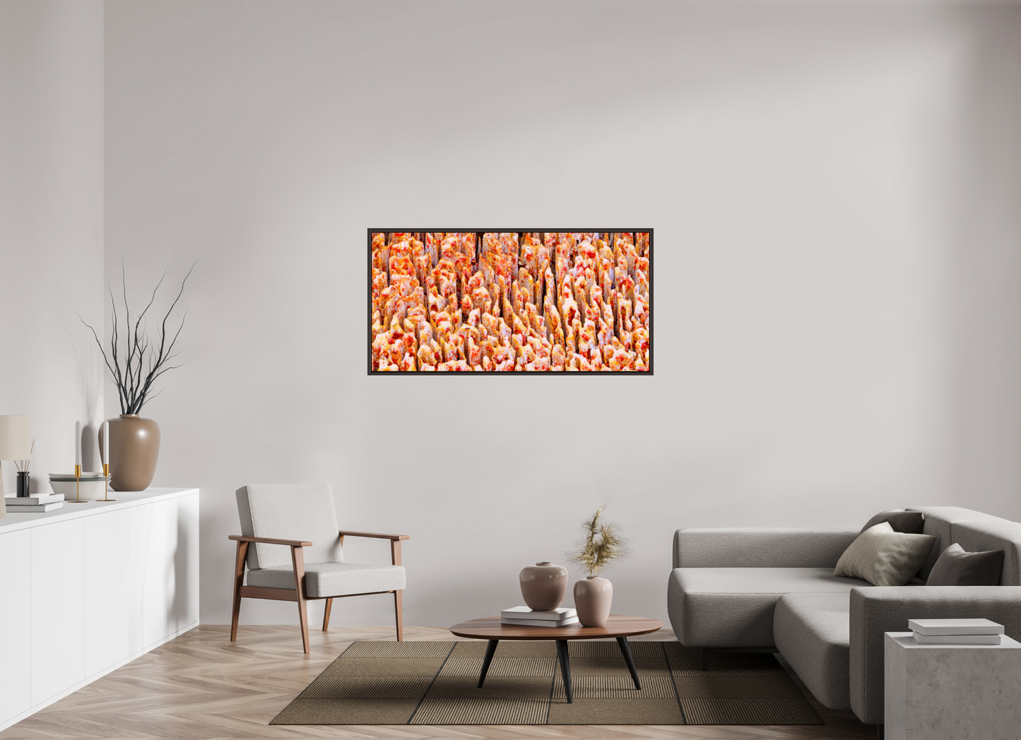 56 x 28″, Floater Frame Alder Brown Inescapable Decay