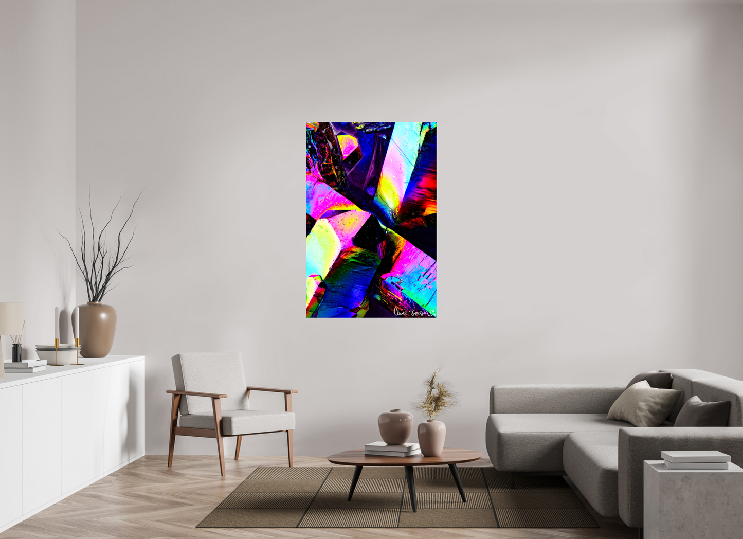 36 x 54″, Glossy Canvas Prismatic Shards