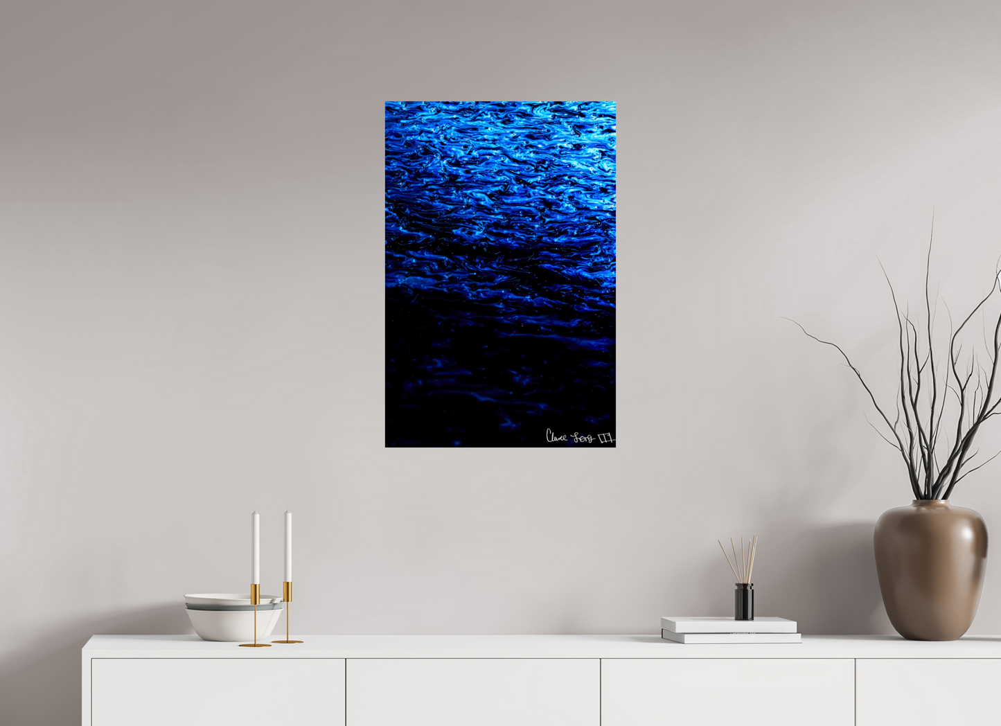 20 x 30″, Glossy Metal Submergence