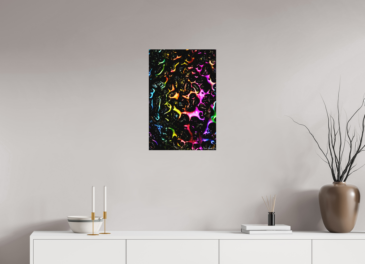 16 x 24″, Matte Metal Petroleum Rainbow