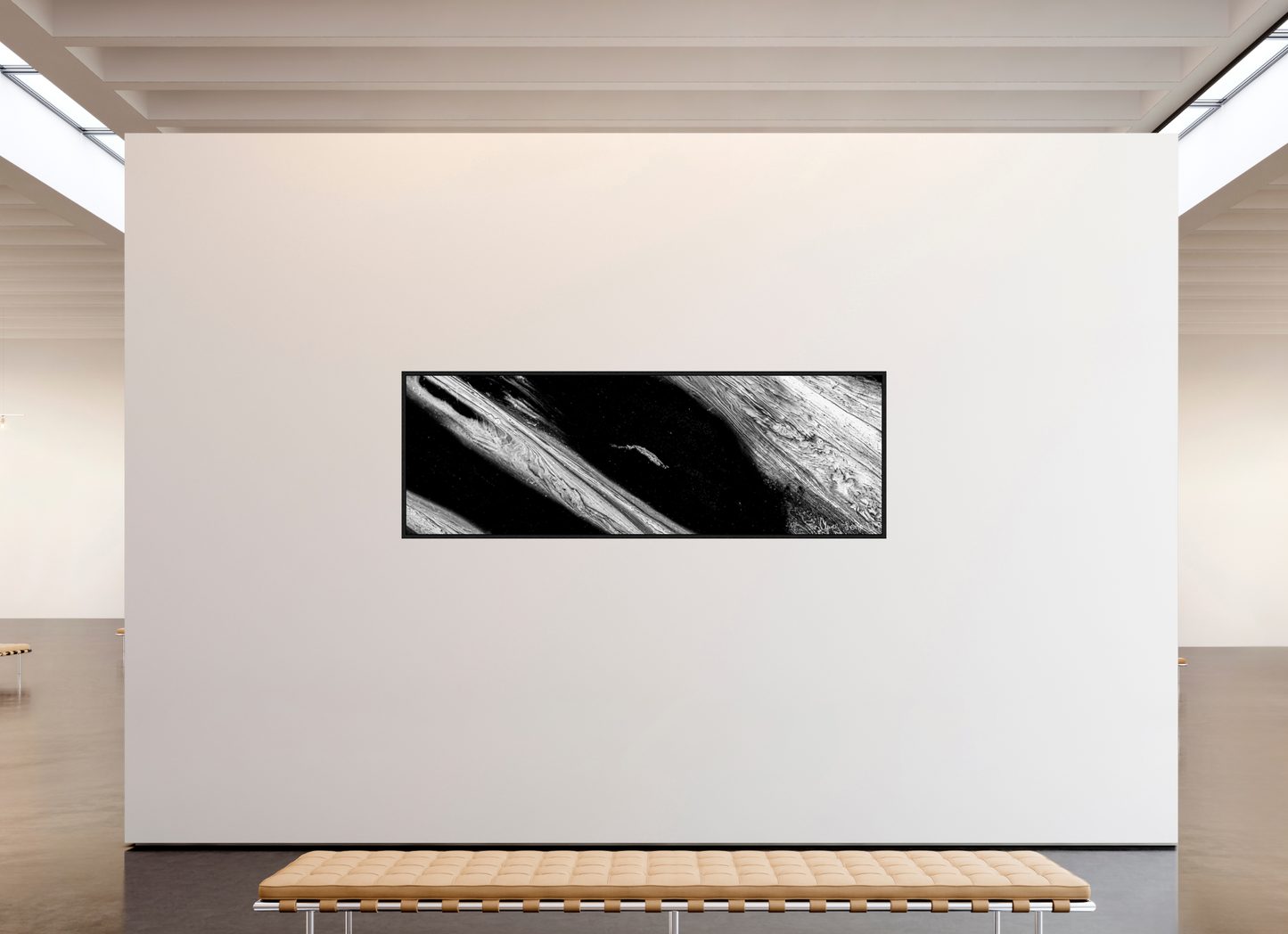 93 x 31″, Floater Frame Black Oak Fractured