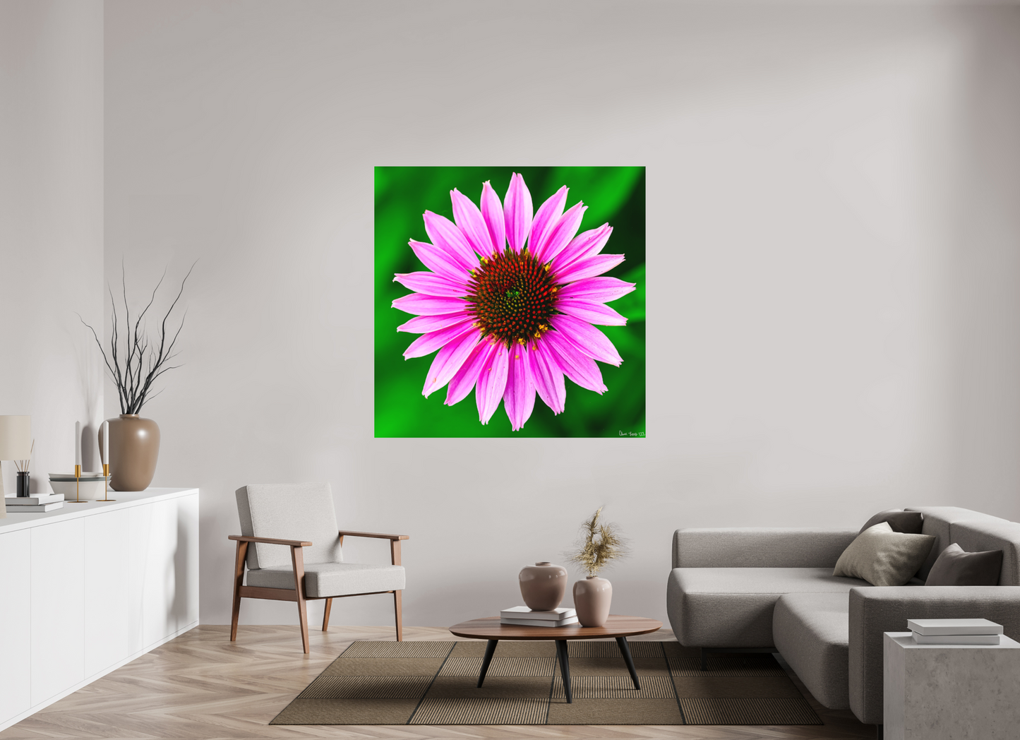 55 x 55″, Matte Metal Icosidigon