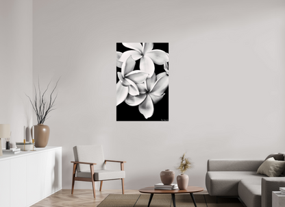30 x 45″, Glossy Metal Floral Abyss
