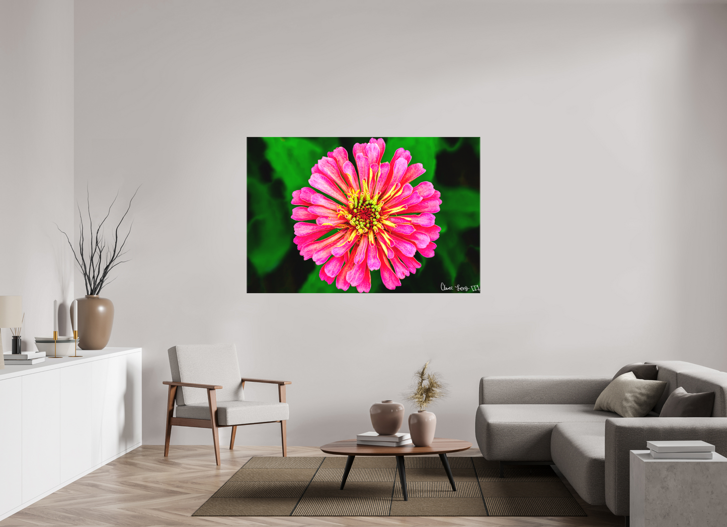 66 x 44″, Matte Canvas Peach Summer