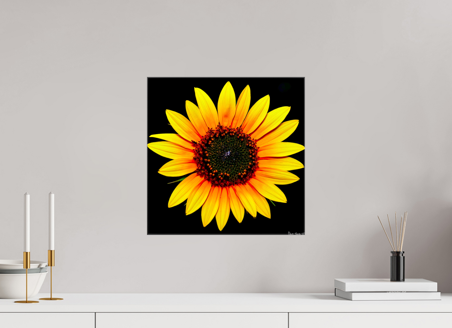 15 x 15″, Glossy Canvas Nana’s Sunflower