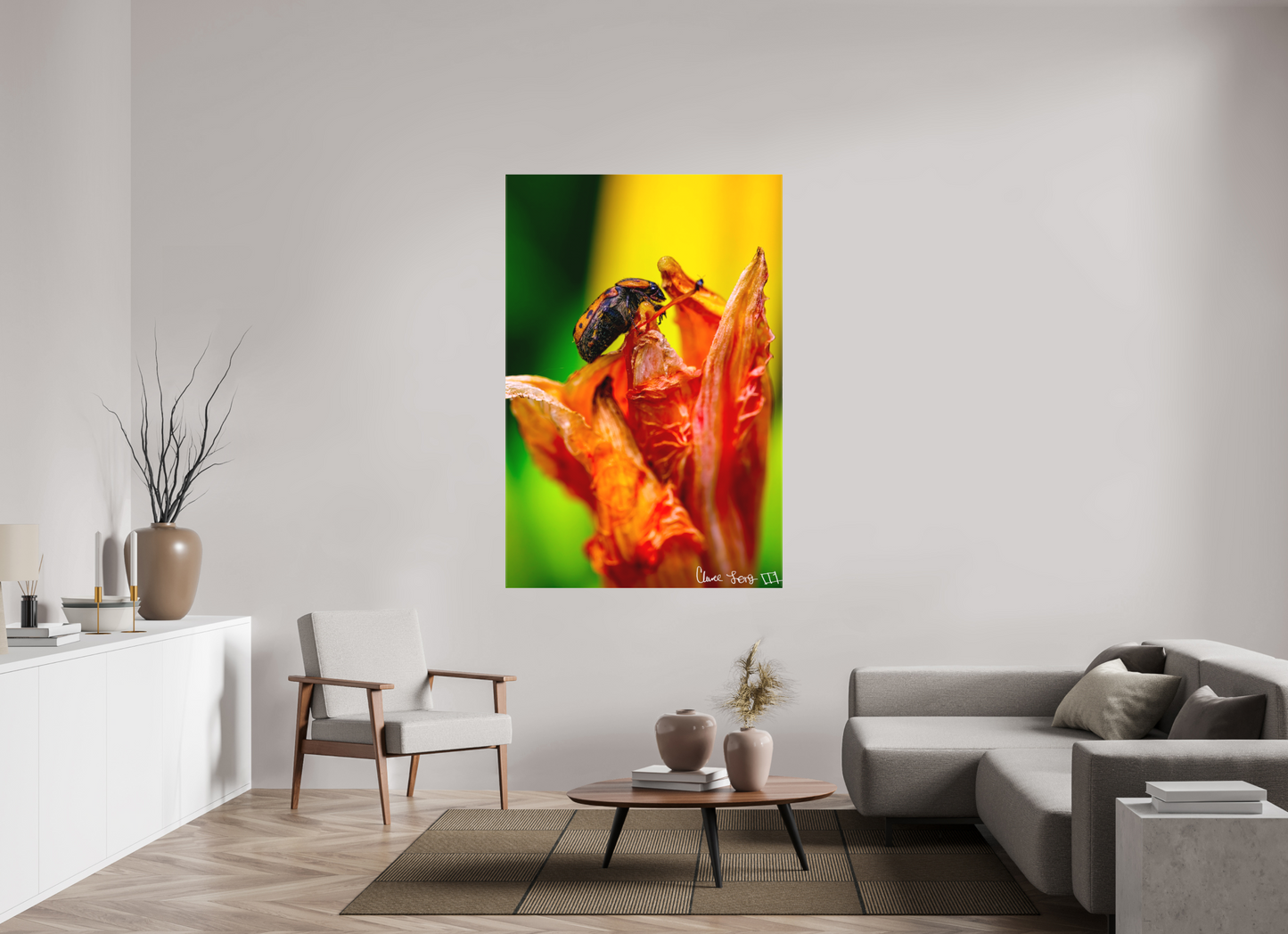 44 x 66″, Matte Canvas Perched Grave