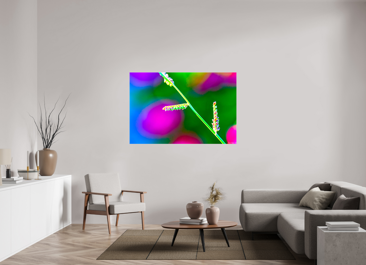 60 x 40″, Glossy Canvas Technicolor Vibes