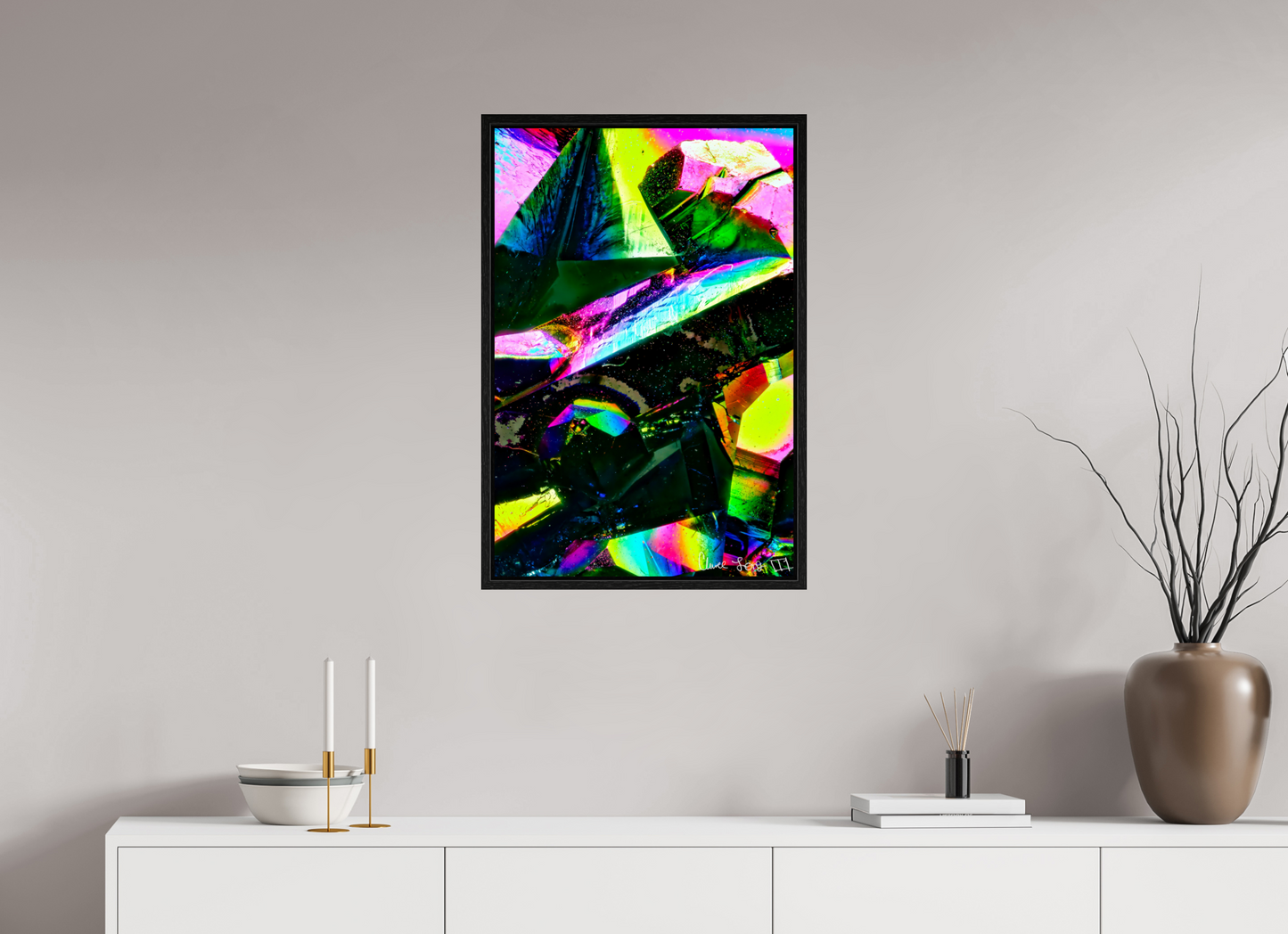 20 x 30″, Floater Frame Black Oak Flummox