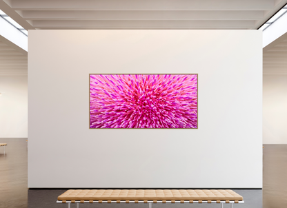 94 x 47″, Floater Frame Natural Oak Thistle Sea