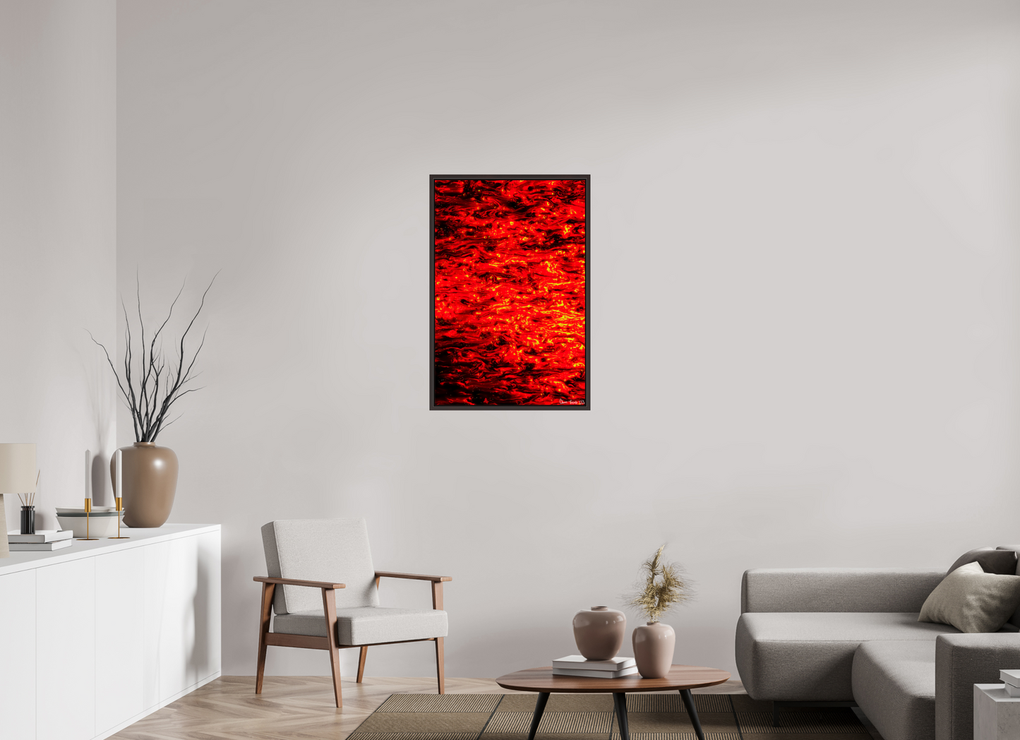 24 x 36″, Floater Frame Alder Brown Ember