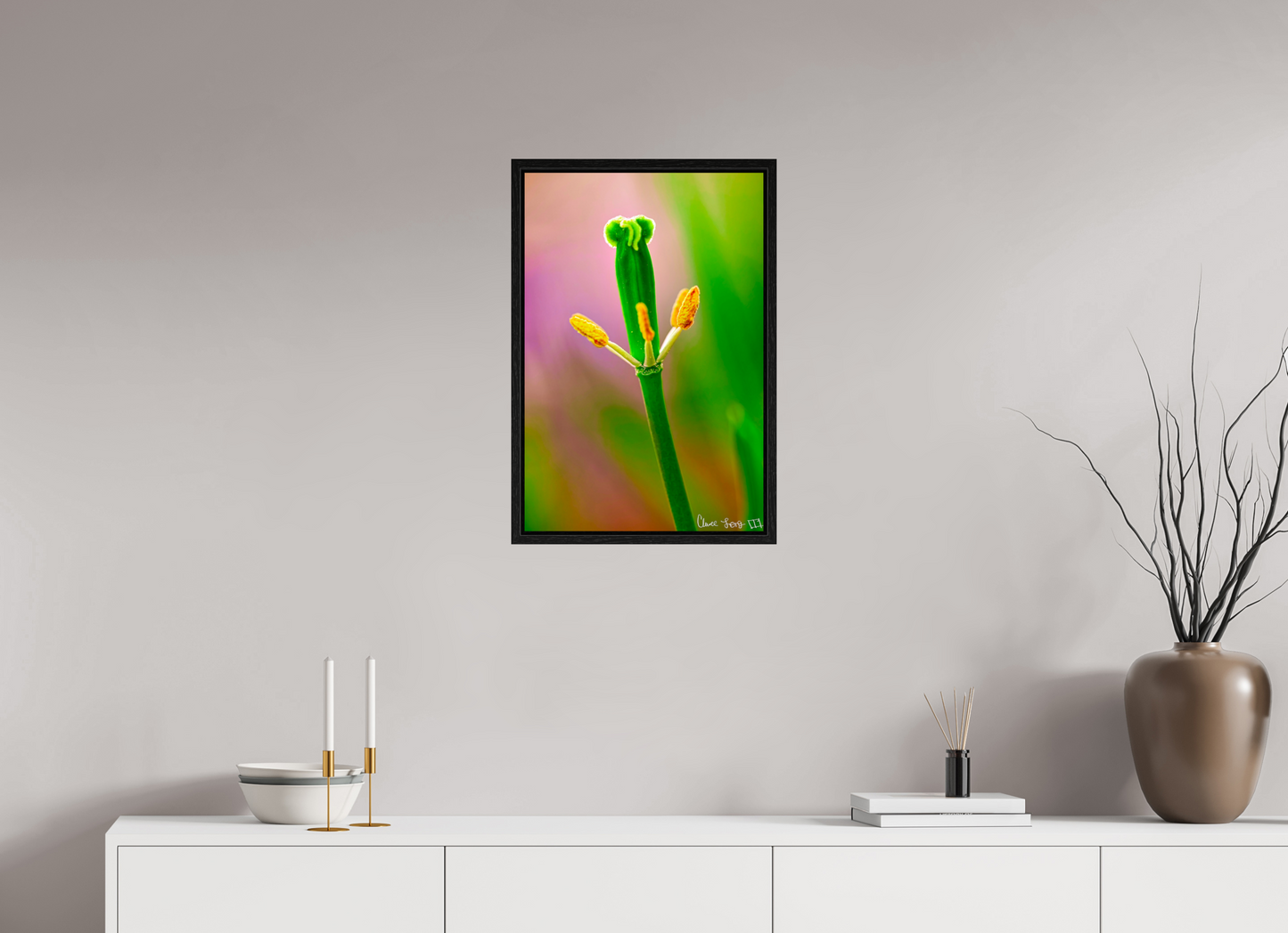 16 x 24″, Floater Frame Black Oak Gaia’s Tower