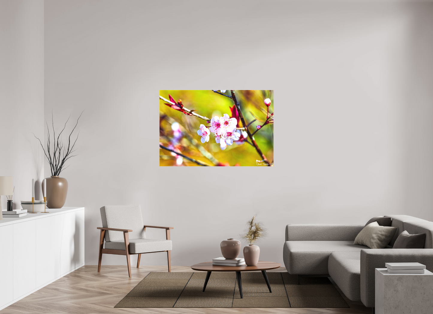 54 x 36″, Matte Canvas Cherry Blossom