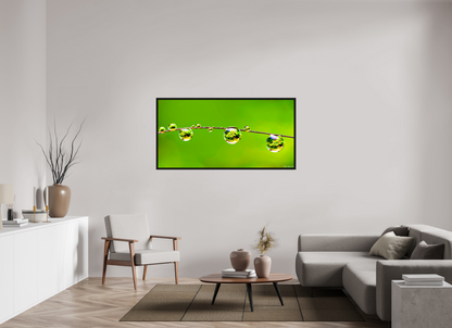 62 x 31″, Floater Frame Black Oak Refraction