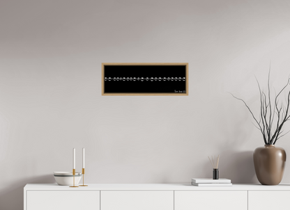 24 x 8″, Floater Frame Natural Oak Orbed Symmetry