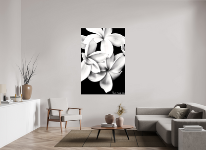 44 x 66″, Glossy Canvas Floral Abyss