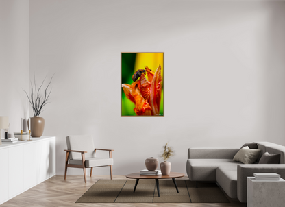 30 x 45″, Floater Frame Natural Oak Perched Grave