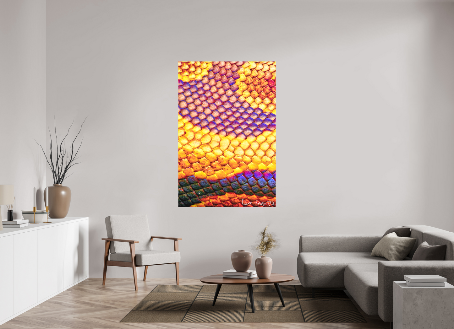 44 x 66″, Matte Canvas Python’s Iridescence
