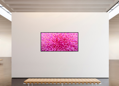 78 x 39″, Floater Frame Black Oak Thistle Sea