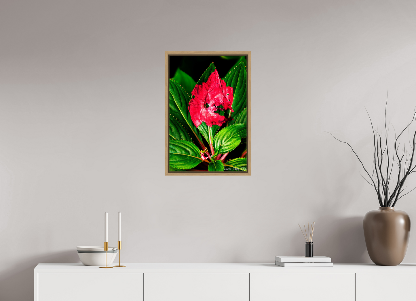 16 x 24″, Floater Frame Natural Oak Subsume