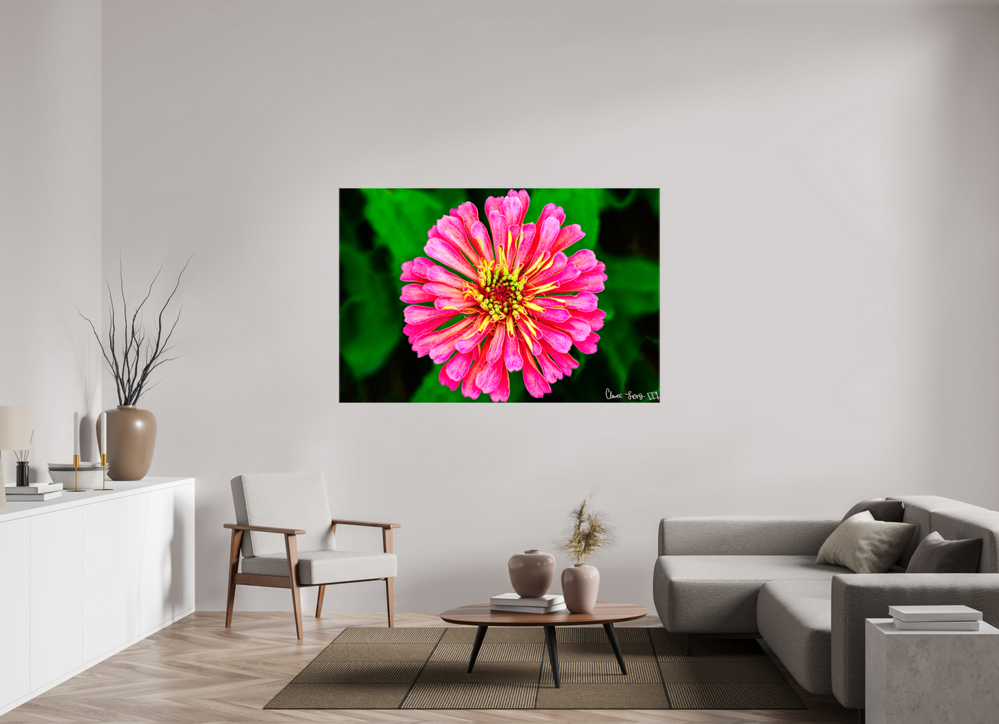 66 x 44″, Glossy Canvas Peach Summer