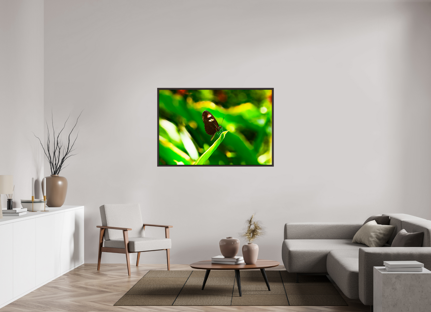 54 x 36″, Floater Frame Alder Brown Time Stands Still