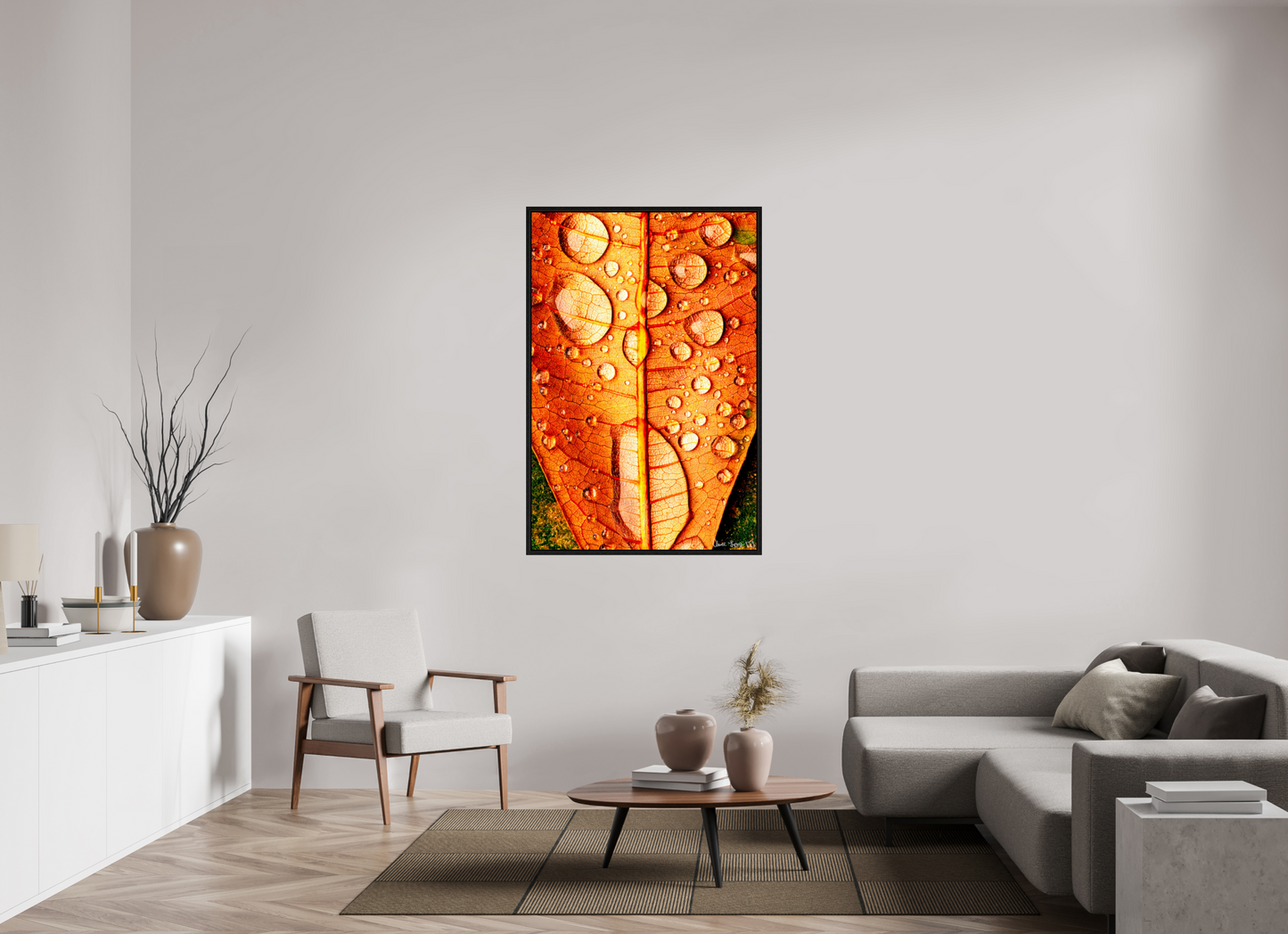 36 x 54″, Floater Frame Black Oak Transparency
