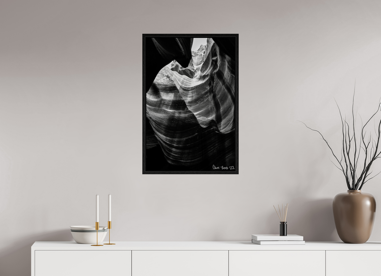 20 x 30″, Floater Frame Black Oak Overtime