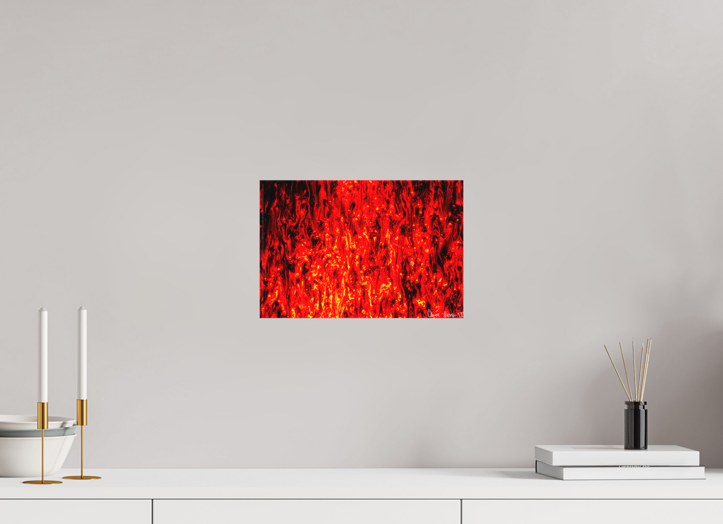 12 x 8″, Matte Canvas Inferno