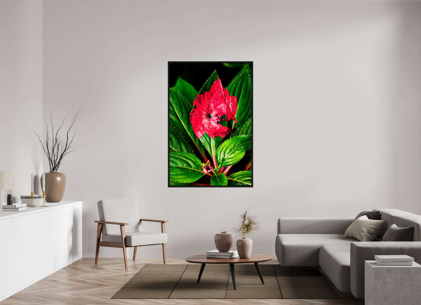 40 x 60″, Floater Frame Black Oak Subsume