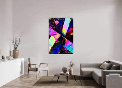 40 x 60″, Floater Frame Alder Brown Prismatic Shards