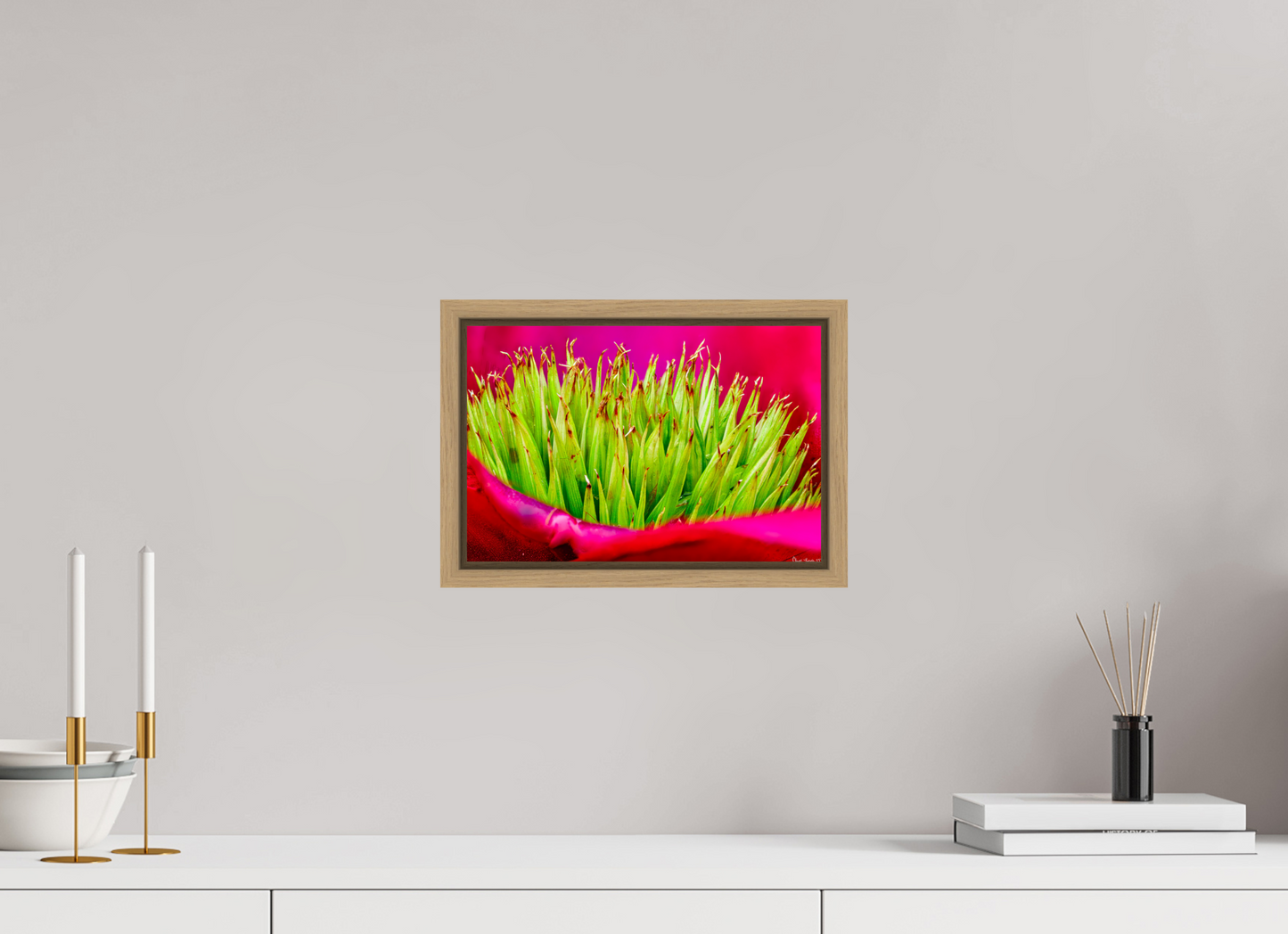 12 x 8″, Floater Frame Natural Oak Spiked
