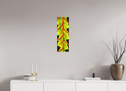 8 x 24″, Matte Metal Highlighted Maranta