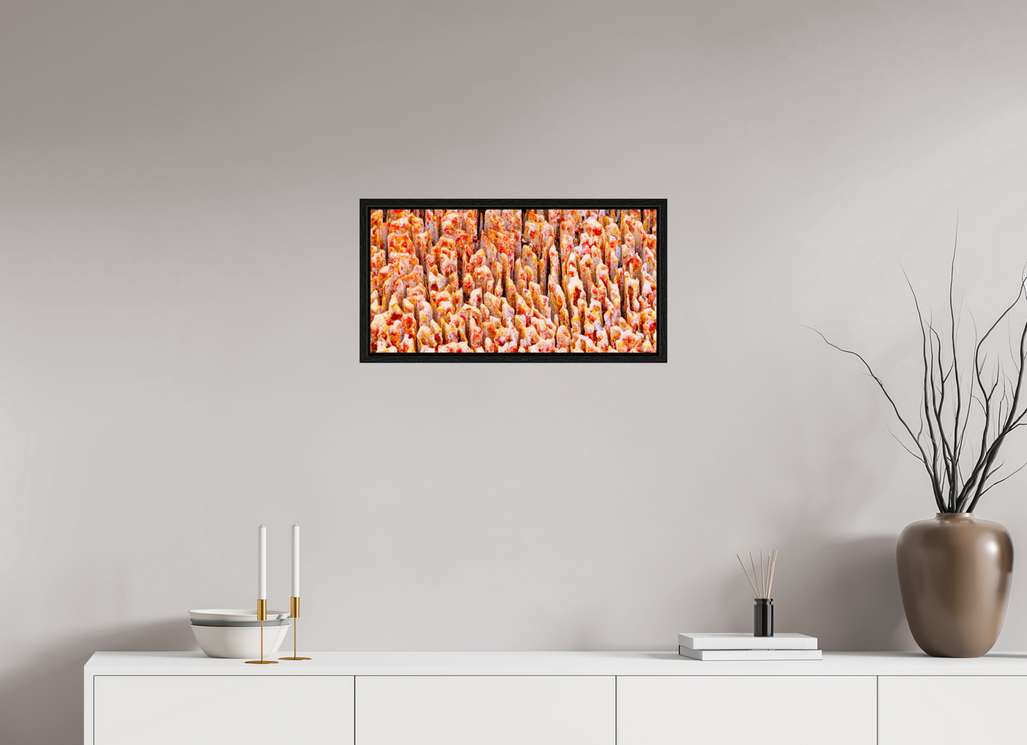 24 x 12″, Floater Frame Black Oak Inescapable Decay